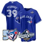 Trey Yesavage  #39 Toronto Blue Jays 50th 2025 World Series Limited Jersey Stitched Royal