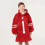 Kid #1 Wisconsin Football Unisex Blanket Hoodie