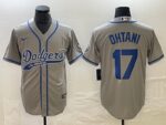 Men's Los Angeles Dodgers #17  Grey Shohei Ohtani Ohtani Jersey