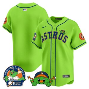 Team Houston Astros Orbit Patch Vapor Premier Limited Jersey V3 - All Stitched