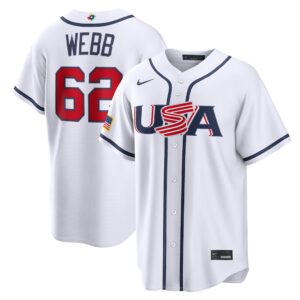 Logan Webb #62 USA Baseball 2026 World Baseball Classic Home Stadium Jersey - White