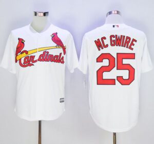 St. Louis Cardinals #25 Mark McGwire White New Cool Base Stitched Jersey