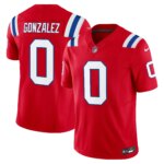 Christian Gonzalez #0 New England Patriots Throwback Vapor Limited Jersey - All Stitched