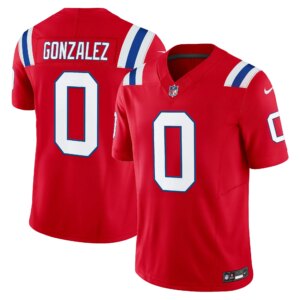 Christian Gonzalez #0 New England Patriots Throwback Vapor Limited Jersey - All Stitched
