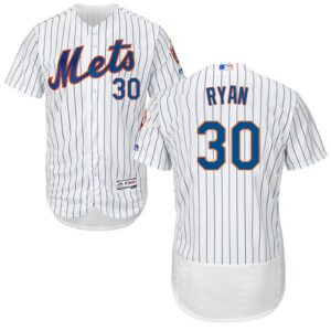 New York Mets #30 Nolan Ryan WhiteBlue Strip Flexbase Collection Stitched Jersey