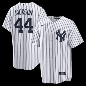 New York Yankees Reggie Jackson #44 White Home Retired Player Replica Jersey