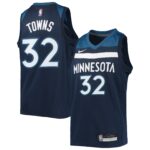 Karl-Anthony Towns Minnesota Timberwolves Youth 2021/22 Diamond Swingman Jersey - Icon Edition - Navy