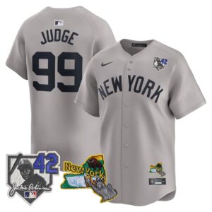 Aaron Judge #99 New York Yankees Jackie Robinson Patch Collection Limited Jersey - Gray
