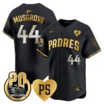 Men's San Diego Padres #44 Joe Musgrove For Peter& Petco Park 20th Patch Vapor Premier Limited All Stitched Cool Base Jersey
