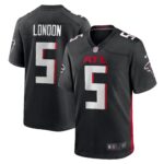 Atlanta Falcons Drake London #5 Black Player Game Jersey