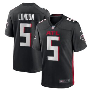 Atlanta Falcons Drake London #5 Black Player Game Jersey