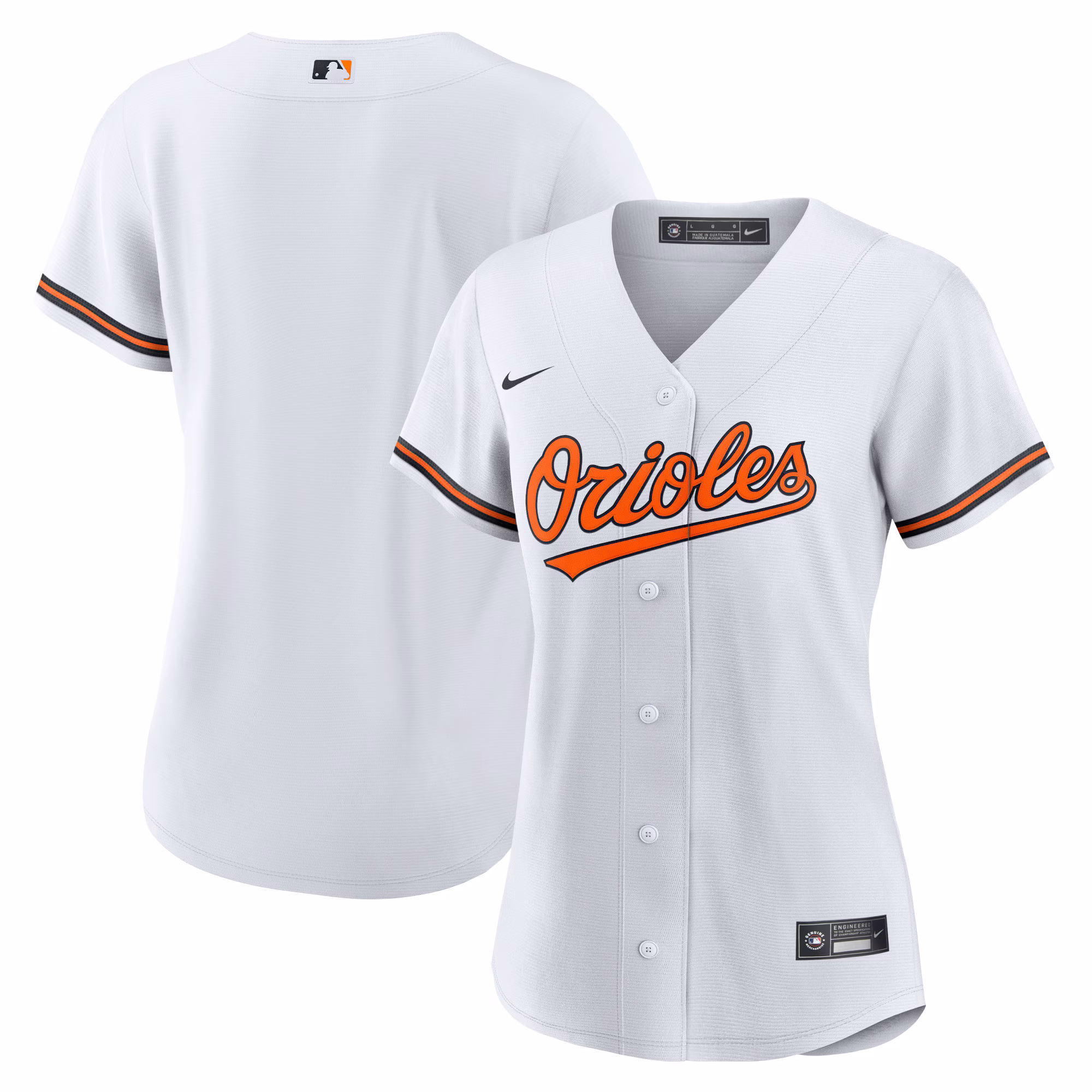 Women's Baltimore Orioles White Home Replica Team Jersey