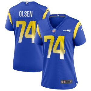 Merlin Olsen Los Angeles Rams Women's Game Retired Player Jersey - Royal