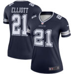 Ezekiel Elliott Dallas Cowboys  Women's Legend Player Jersey - Navy