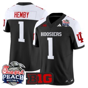 Roman Hemby #1 Ndiana Hoosiers IH 2026 Peach Bowl Vapor Limited Jersey - All Stitched