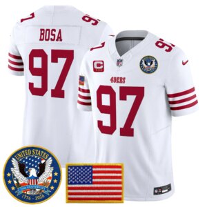 Nick Bosa #97 San Francisco 49ers United States 250th Anniversary Patch Vapor Limited Jersey - All Stitched