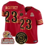 Christian McCaffrey #23 San Francisco 49ers SF 2025 "Rivalries" 5x Champions & Faithful To The Bay Patch Vapor Limited Jersey - All Stitched
