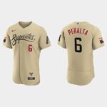 Men's Arizona Diamondbacks #6 David Peralta Gold 2021 City Connect Flex Base Jersey