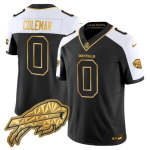 Keon Coleman #0 Buffalo Bills BUF 2025 "Rivalries" Gold Vapor Limited Jersey - All Stitched