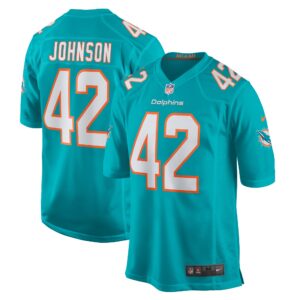 Alexander Johnson Miami Dolphins  Game Jersey -  Aqua