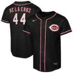 Youth Cincinnati Reds Elly De La Cruz #44 Black Fashion Replica Player Jersey