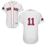 Men's Boston Red Sox #11 Rafael Devers White Flexbase Collection 2018 World Series Champions Stitched Jersey