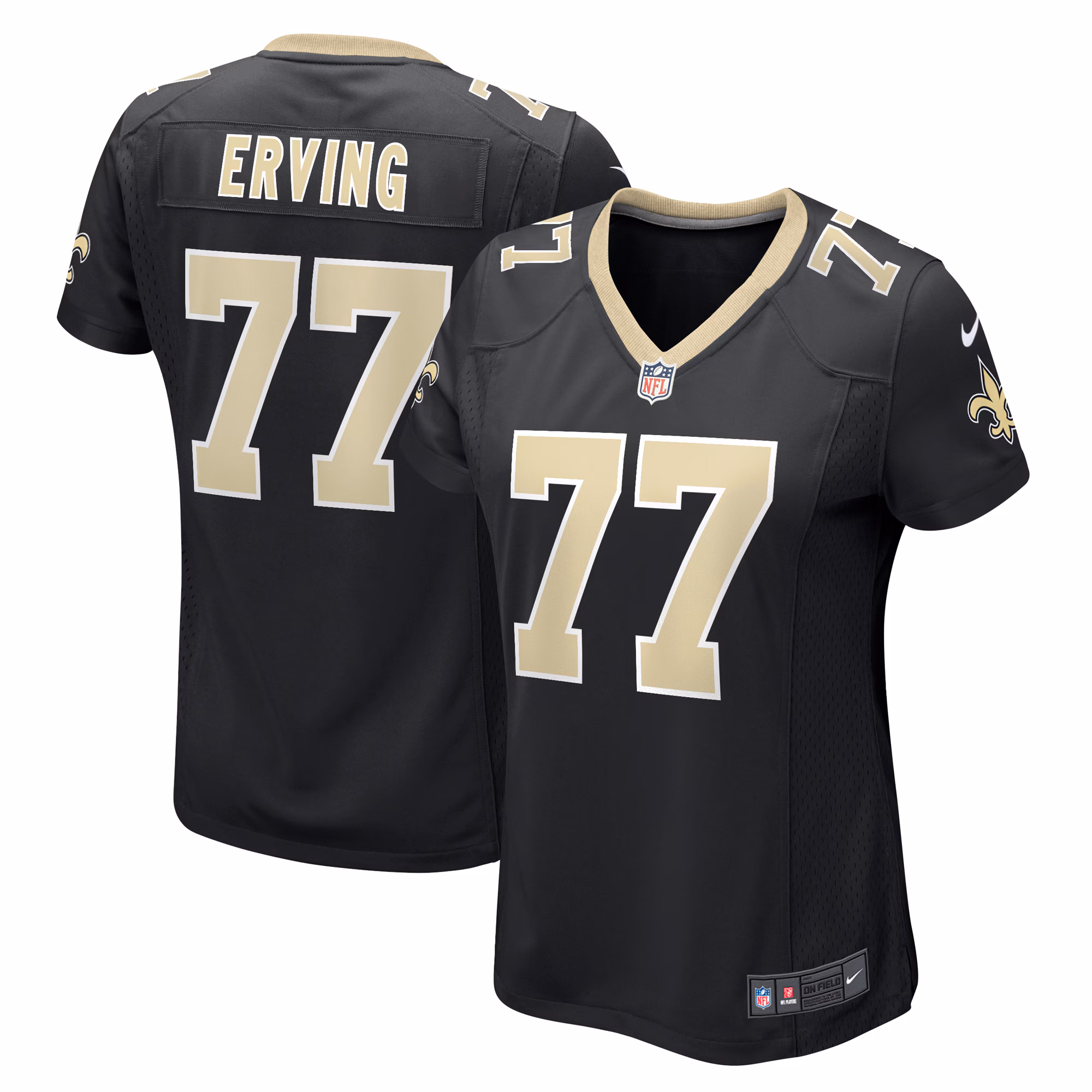 Cameron Erving New Orleans Saints Women's  Game Jersey -  Black