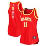 Trae Young Atlanta Hawks  Women's 2020/21 Fast Break Tank Jersey - Icon Edition - Red