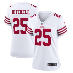 Elijah Mitchell San Francisco 49ers  Women's Player Game Jersey - White