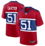 Men's New York Giants #51 Abdul Carter Red Alternate 2025 Draft Game Jersey