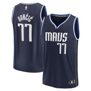 Luka Doncic Dallas Mavericks  Fast Break Replica Player Jersey - Statement Edition - Navy