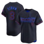 Myles Straw #3 Toronto Blue Jays City Connect Jersey Stitched Black