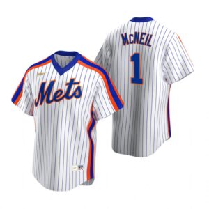 Men's New York Mets #1 Jeff McNeil  White Cooperstown Collection Home Jersey