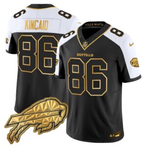 Dalton Kincaid #86 Buffalo Bills BUF 2025 "Rivalries" Gold Vapor Limited Jersey - All Stitched