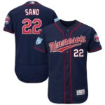 Men's Minnesota Twins #22 Miguel Sano Majestic Navy 2019 Spring Training Flex Base Player Jersey