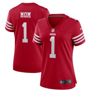 Number 1 Mom San Francisco 49ers  Women's Game Jersey - Scarlet