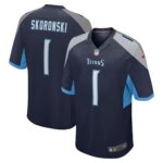 Peter Skoronski Tennessee Titans  2023 Draft First Round Pick Game Jersey - Navy