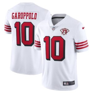Jimmy Garoppolo San Francisco 49ers  75th Anniversary 2nd Alternate Vapor Limited Jersey - White
