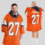 Adult J.K.D 27 Denver Football Unisex Blanket Hoodie