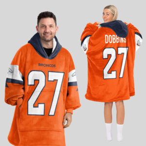 Adult J.K.D 27 Denver Football Unisex Blanket Hoodie