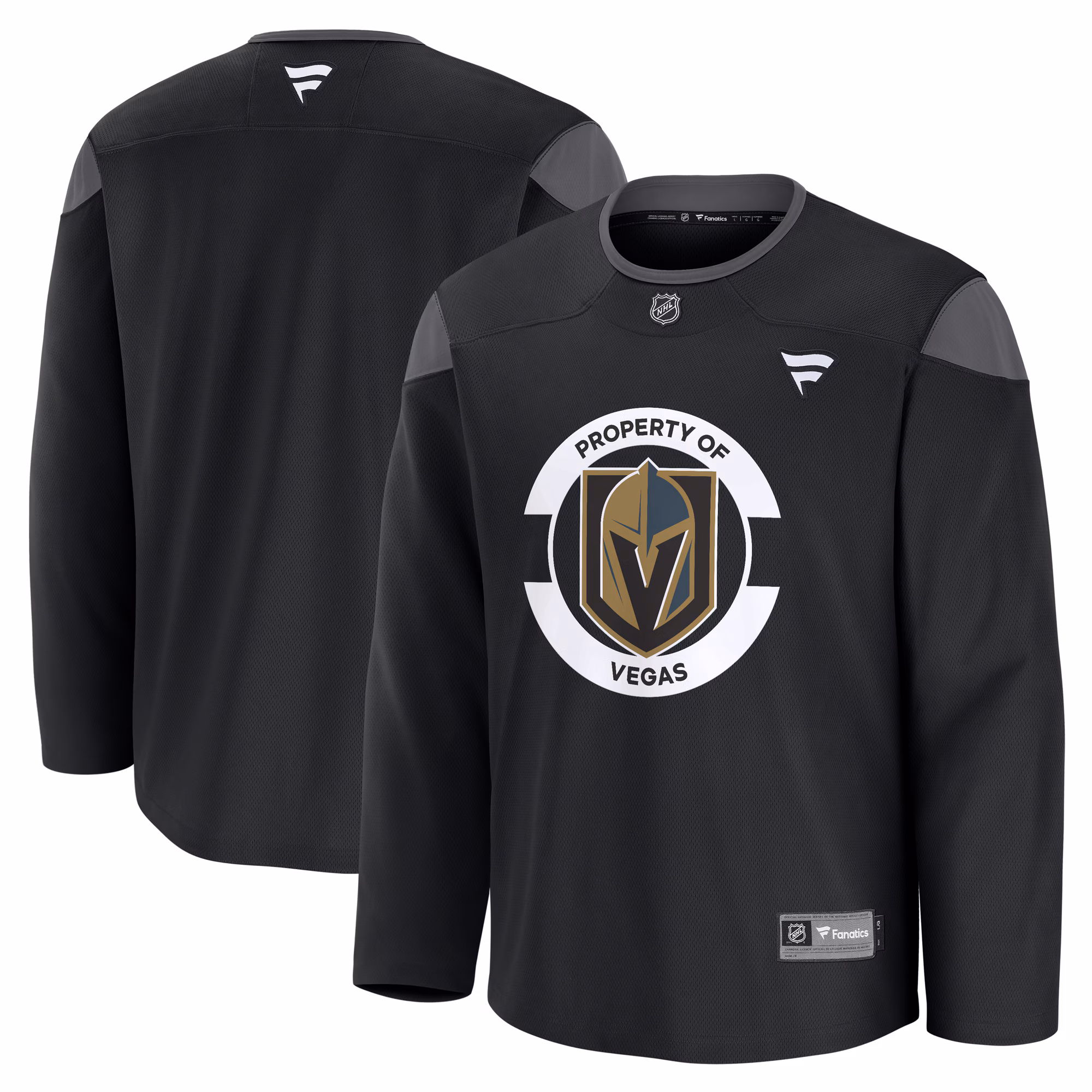 Vegas Golden Knights Fanatics Black Practice Jersey