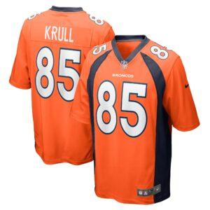 Lucas Krull Denver Broncos Team Game Jersey -  Orange
