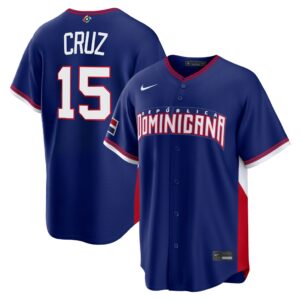Oneil Cruz #15 Dominican Republic Baseball 2026 World Baseball Classic Road Stadium Jersey - Royal