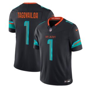 Tua Tagovailoa #1 Miami Dolphins 2025 Rivalries Collection Limited Jersey - Pitch Blue