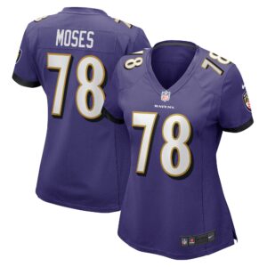 Morgan Moses Baltimore Ravens  Women's Game Player Jersey - Purple