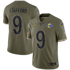Matthew Stafford Los Angeles Rams  2022 Salute To Service Limited Jersey - Olive