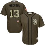 San Diego Padres #13 Manny Machado Green Salute to Service Stitched Jersey