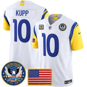 Cooper Kupp #10 Los Angeles Rams 2025 United States 250th Anniversary Patch Vapor Limited Jersey - All Stitched