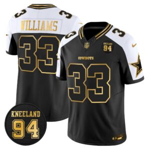 Dallas Cowboys 94 Marshawn Kneeland Memorial Patch Gold Vapor Limited Jersey - All Stitched