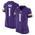 Number 1 Mom Minnesota Vikings Women's Game Jersey - Purple